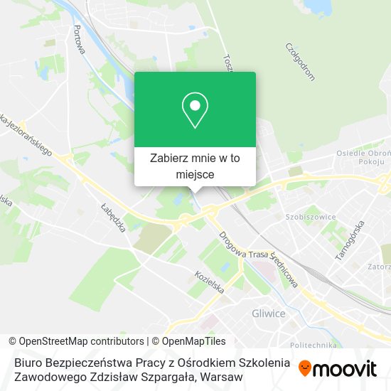 Mapa Biuro Bezpieczeństwa Pracy z Ośrodkiem Szkolenia Zawodowego Zdzisław Szpargała