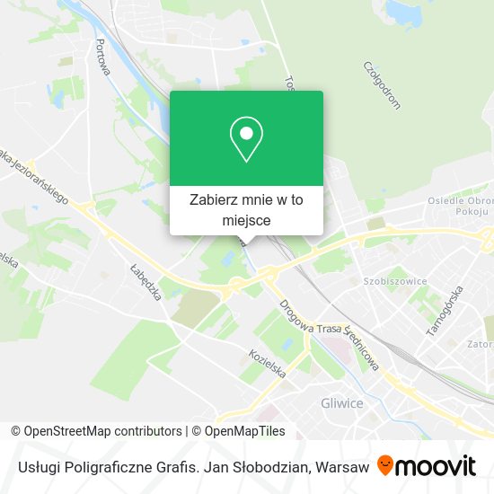 Mapa Usługi Poligraficzne Grafis. Jan Słobodzian