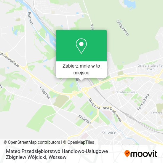 Mapa Mateo Przedsiębiorstwo Handlowo-Usługowe Zbigniew Wójcicki