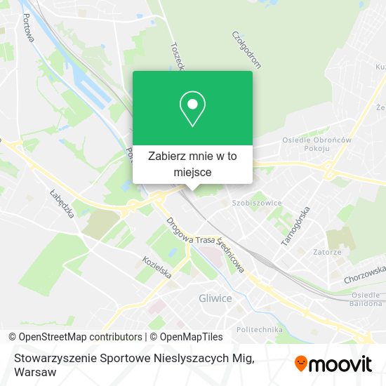 Mapa Stowarzyszenie Sportowe Nieslyszacych Mig