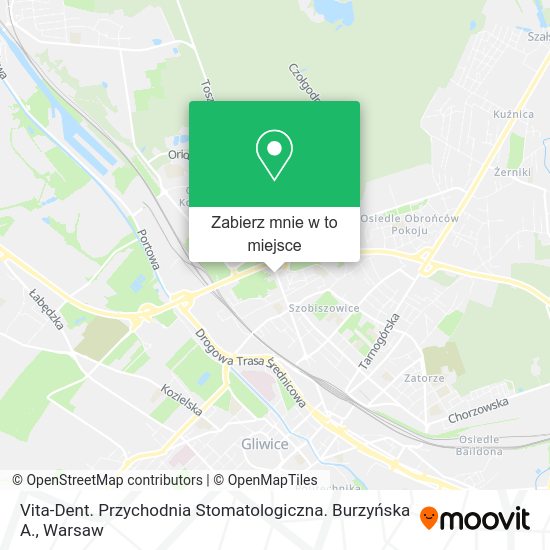 Mapa Vita-Dent. Przychodnia Stomatologiczna. Burzyńska A.