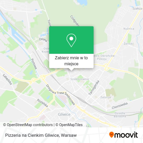 Mapa Pizzeria na Cienkim Gliwice