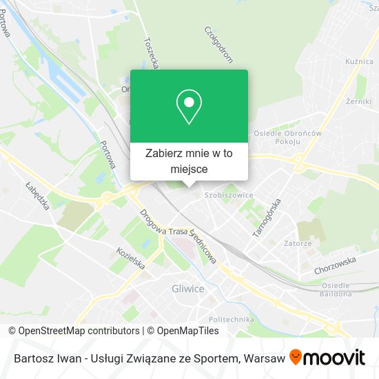 Mapa Bartosz Iwan - Usługi Związane ze Sportem