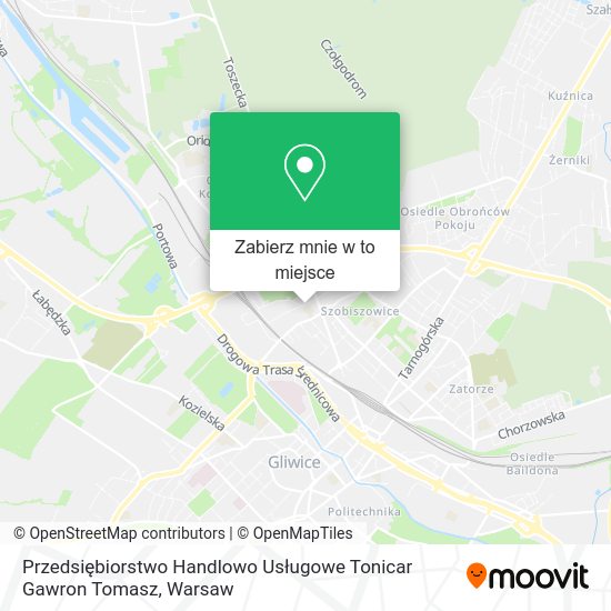 Mapa Przedsiębiorstwo Handlowo Usługowe Tonicar Gawron Tomasz