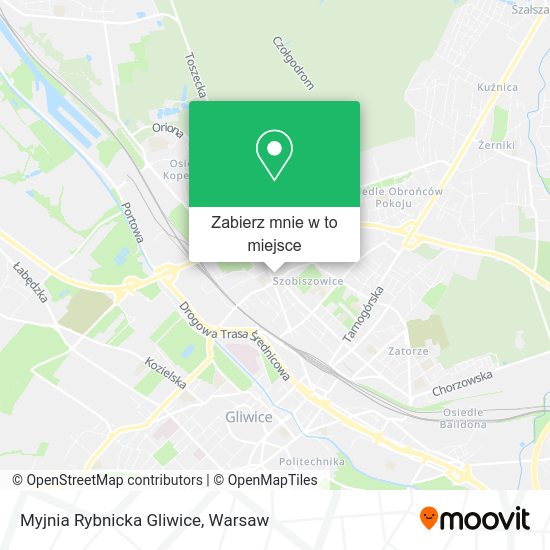 Mapa Myjnia Rybnicka Gliwice