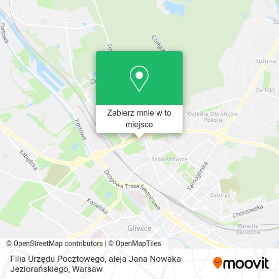 Mapa Filia Urzędu Pocztowego, aleja Jana Nowaka-Jeziorańskiego