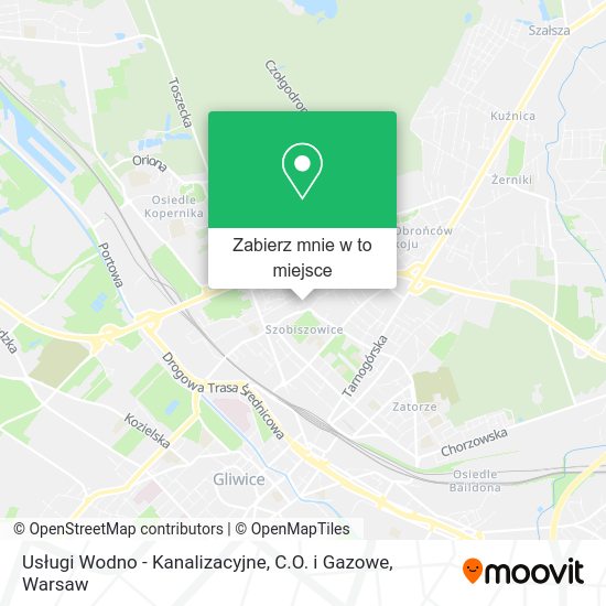 Mapa Usługi Wodno - Kanalizacyjne, C.O. i Gazowe