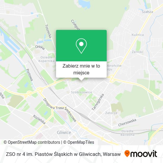 Mapa ZSO nr 4 im. Piastów Śląskich w Gliwicach