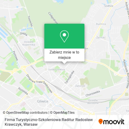 Mapa Firma Turystyczno-Szkoleniowa Raditur Radosław Krawczyk