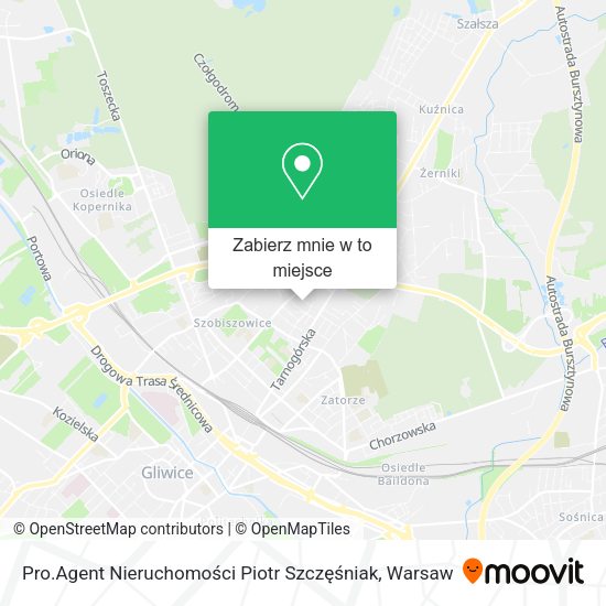 Mapa Pro.Agent Nieruchomości Piotr Szczęśniak