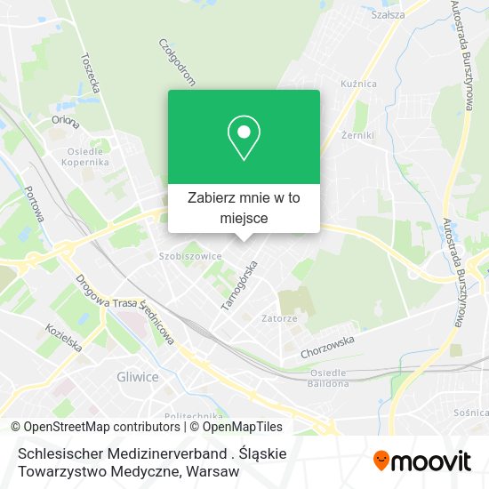 Mapa Schlesischer Medizinerverband . Śląskie Towarzystwo Medyczne