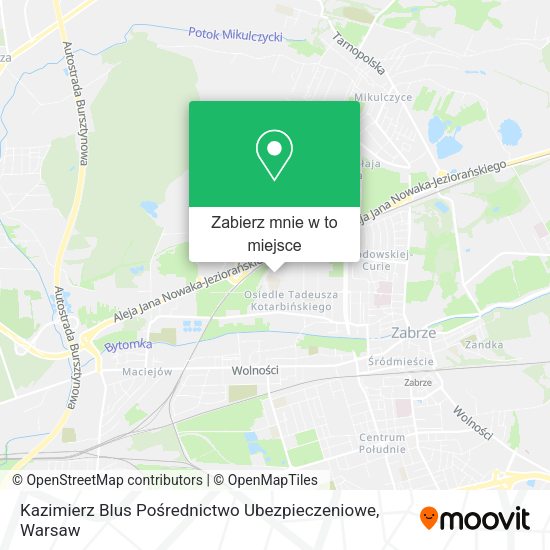 Mapa Kazimierz Blus Pośrednictwo Ubezpieczeniowe