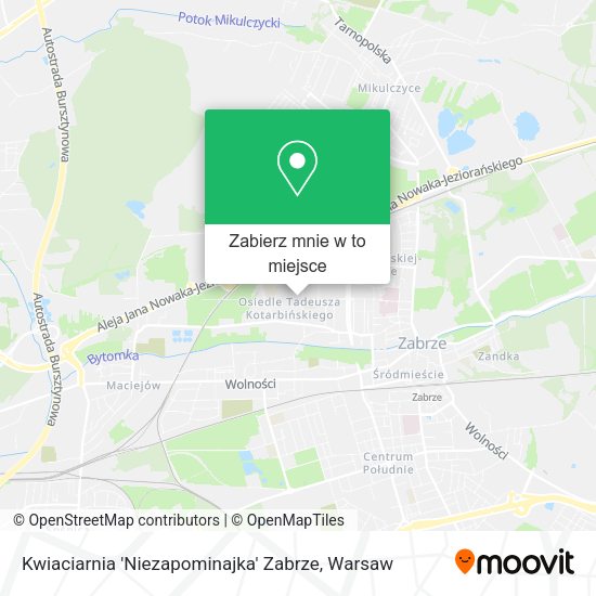 Mapa Kwiaciarnia 'Niezapominajka' Zabrze