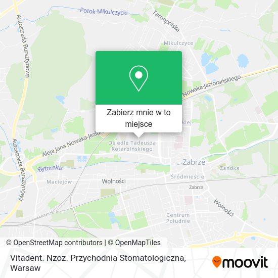 Mapa Vitadent. Nzoz. Przychodnia Stomatologiczna