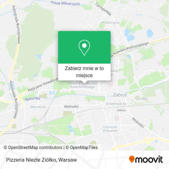 Mapa Pizzeria Niezłe Ziółko