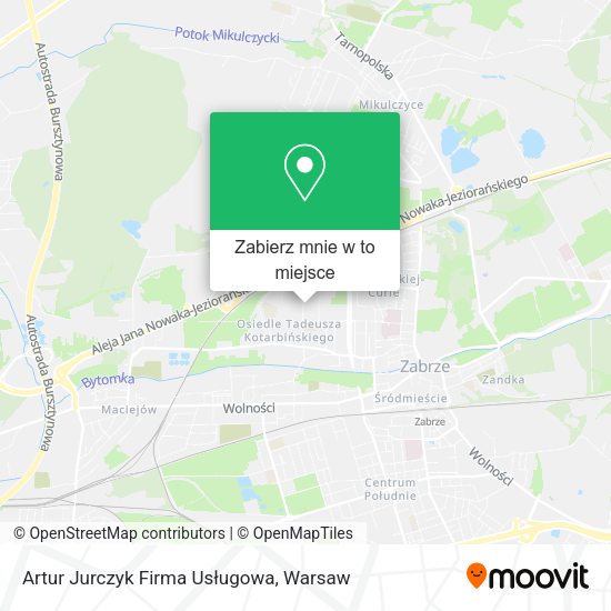 Mapa Artur Jurczyk Firma Usługowa