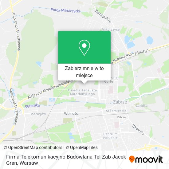 Mapa Firma Telekomunikacyjno Budowlana Tel Zab Jacek Gren