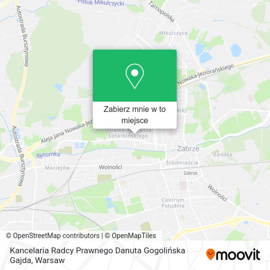 Mapa Kancelaria Radcy Prawnego Danuta Gogolińska Gajda