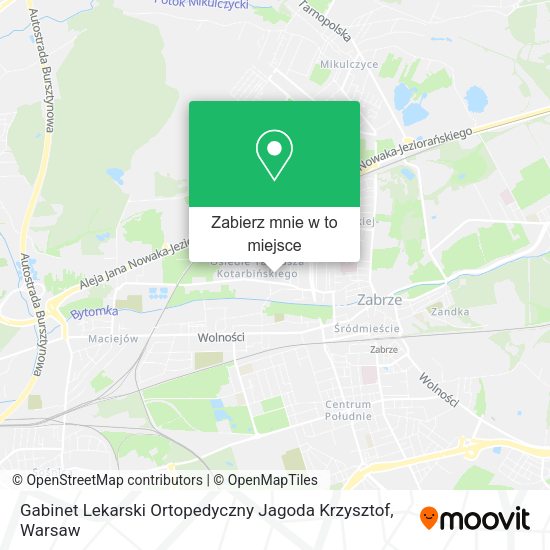 Mapa Gabinet Lekarski Ortopedyczny Jagoda Krzysztof