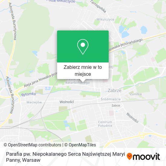 Mapa Parafia pw. Niepokalanego Serca Najświętszej Maryi Panny