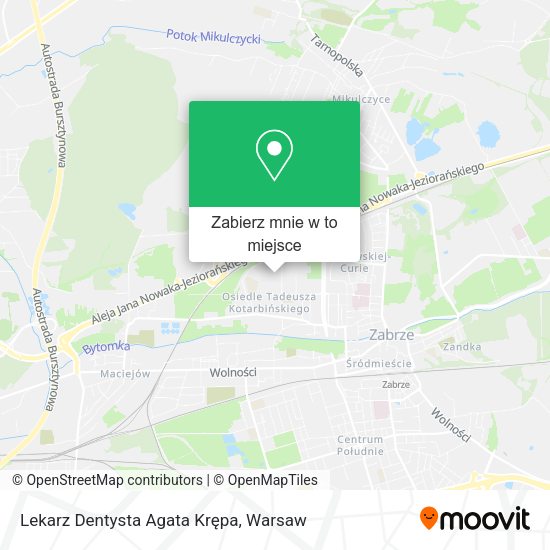 Mapa Lekarz Dentysta Agata Krępa