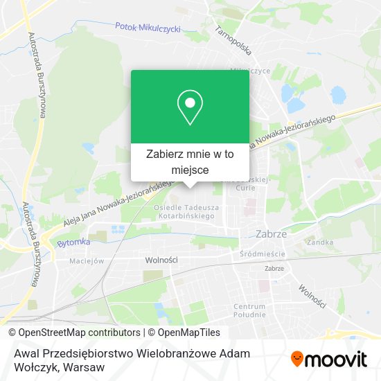 Mapa Awal Przedsiębiorstwo Wielobranżowe Adam Wołczyk