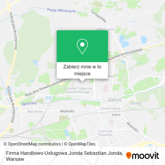 Mapa Firma Handlowo-Usługowa Jonda Sebastian Jonda