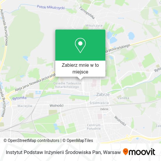 Mapa Instytut Podstaw Inżynierii Środowiska Pan