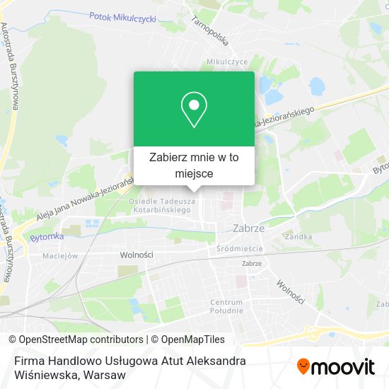 Mapa Firma Handlowo Usługowa Atut Aleksandra Wiśniewska