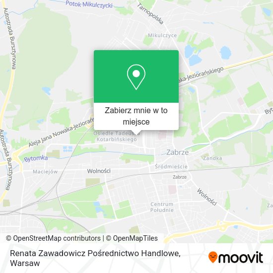 Mapa Renata Zawadowicz Pośrednictwo Handlowe