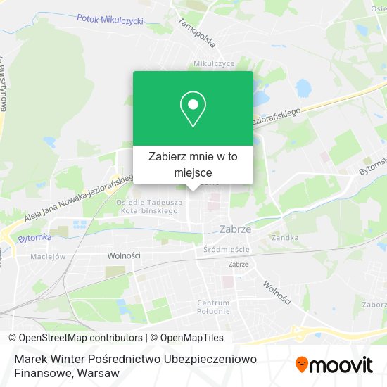 Mapa Marek Winter Pośrednictwo Ubezpieczeniowo Finansowe