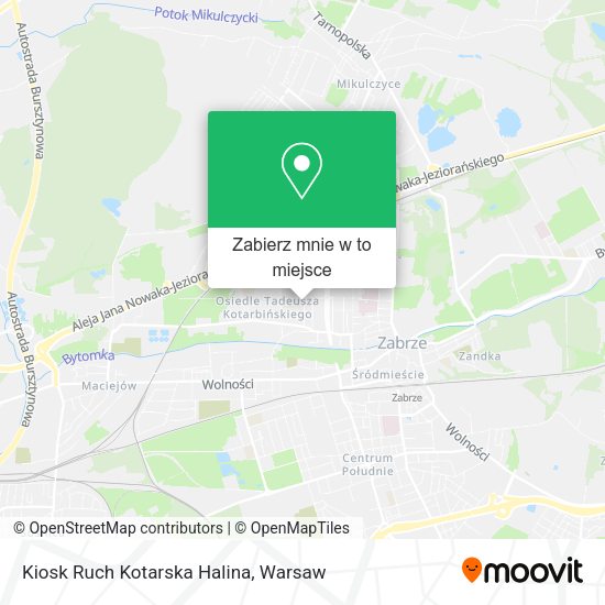 Mapa Kiosk Ruch Kotarska Halina