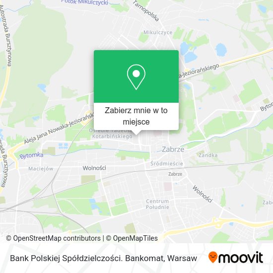 Mapa Bank Polskiej Spółdzielczości. Bankomat