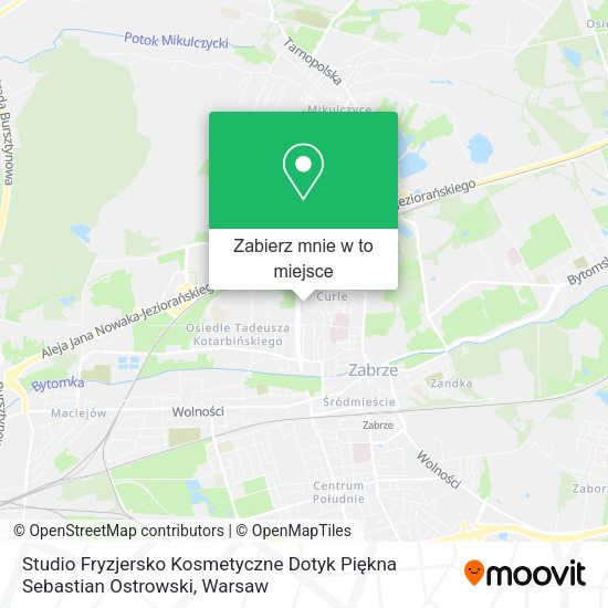 Mapa Studio Fryzjersko Kosmetyczne Dotyk Piękna Sebastian Ostrowski