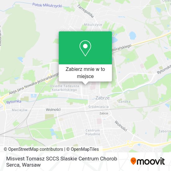 Mapa Misvest Tomasz SCCS Slaskie Centrum Chorob Serca