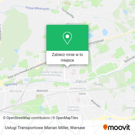 Mapa Usługi Transportowe Marian Miller