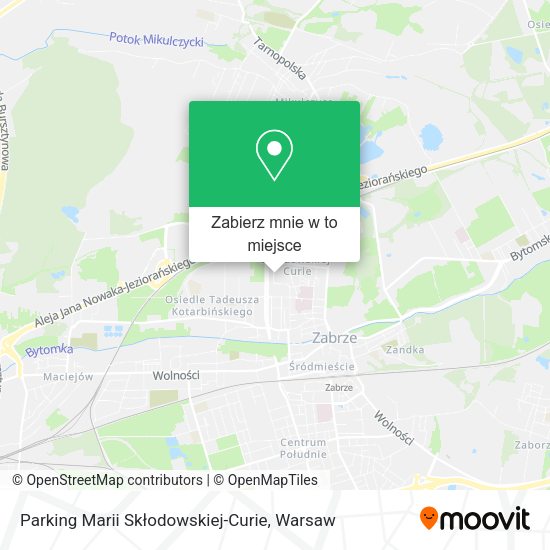 Mapa Parking Marii Skłodowskiej-Curie