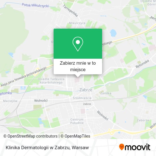 Mapa Klinika Dermatologii w Zabrzu