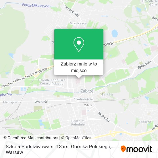 Mapa Szkola Podstawowa nr 13 im. Górnika Polskiego