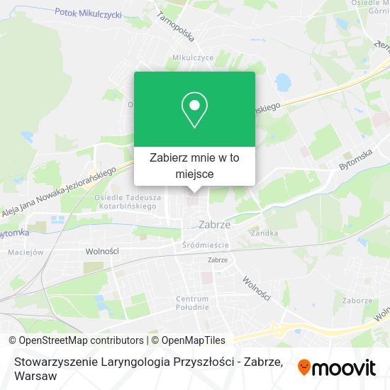 Mapa Stowarzyszenie Laryngologia Przyszłości - Zabrze