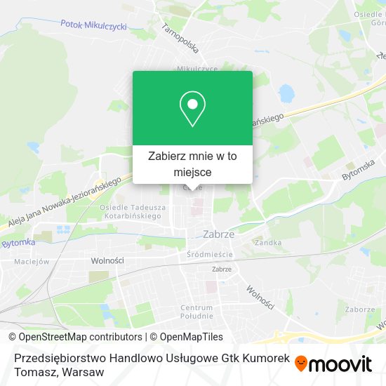 Mapa Przedsiębiorstwo Handlowo Usługowe Gtk Kumorek Tomasz