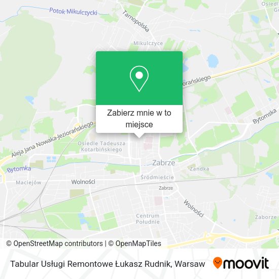 Mapa Tabular Usługi Remontowe Łukasz Rudnik