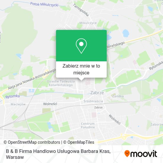 Mapa B & B Firma Handlowo Usługowa Barbara Kras