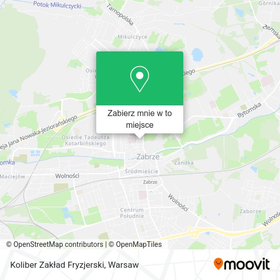 Mapa Koliber Zakład Fryzjerski