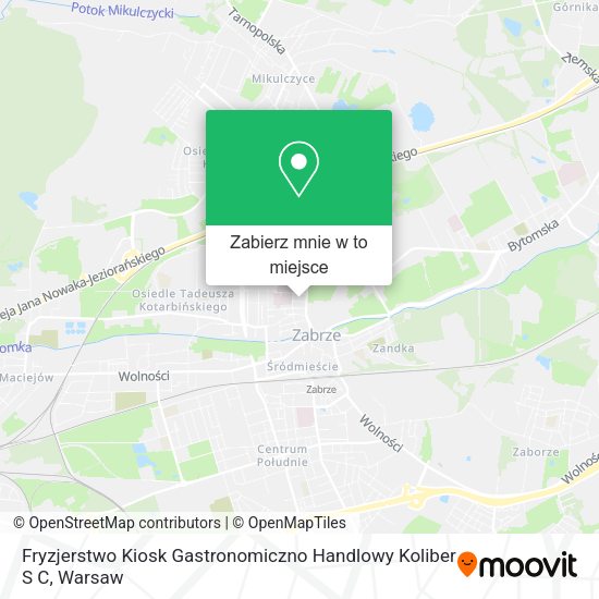 Mapa Fryzjerstwo Kiosk Gastronomiczno Handlowy Koliber S C