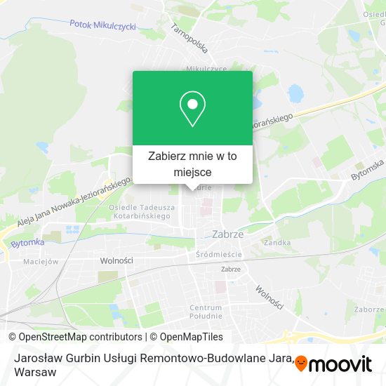 Mapa Jarosław Gurbin Usługi Remontowo-Budowlane Jara