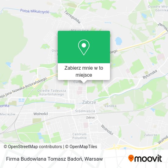 Mapa Firma Budowlana Tomasz Badoń