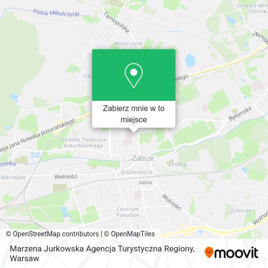 Mapa Marzena Jurkowska Agencja Turystyczna Regiony