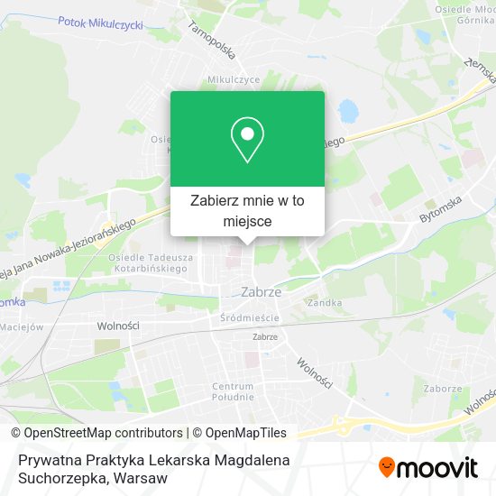 Mapa Prywatna Praktyka Lekarska Magdalena Suchorzepka