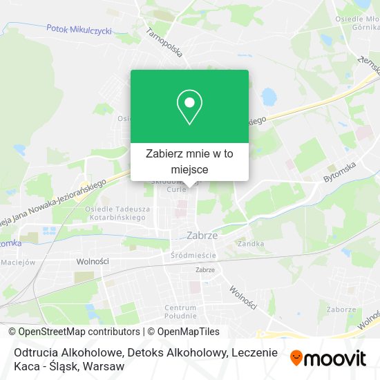 Mapa Odtrucia Alkoholowe, Detoks Alkoholowy, Leczenie Kaca - Śląsk